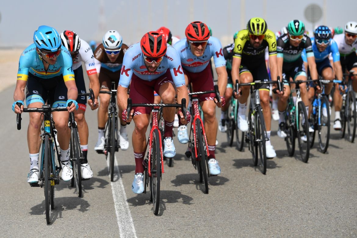Katusha-Alpecin's Marco Haller and Marcel Kittel worked hard in the lead group