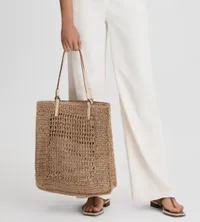 Maria Woven Tote Bag in Natural | Was £128 now £78
