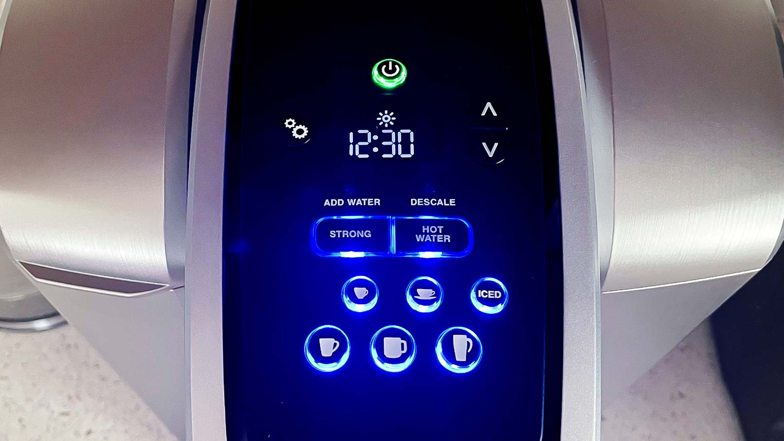 Keurig K-Elite illuminated settings buttons
