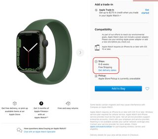 Apple Watch Series 7 Wait Time