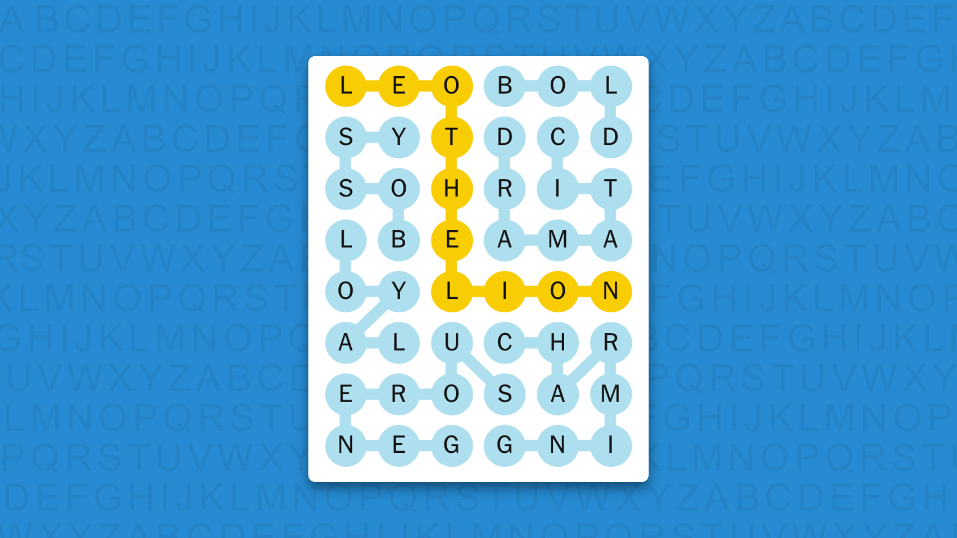 NYT Strands answers for game 880 on a blue background