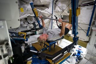 Astronauts exercise to prevent loss of bone density and muscle while in space.