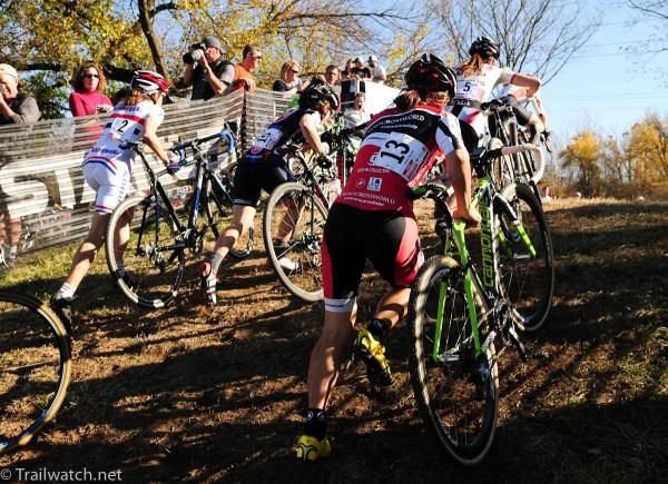 Elite women on lap one
