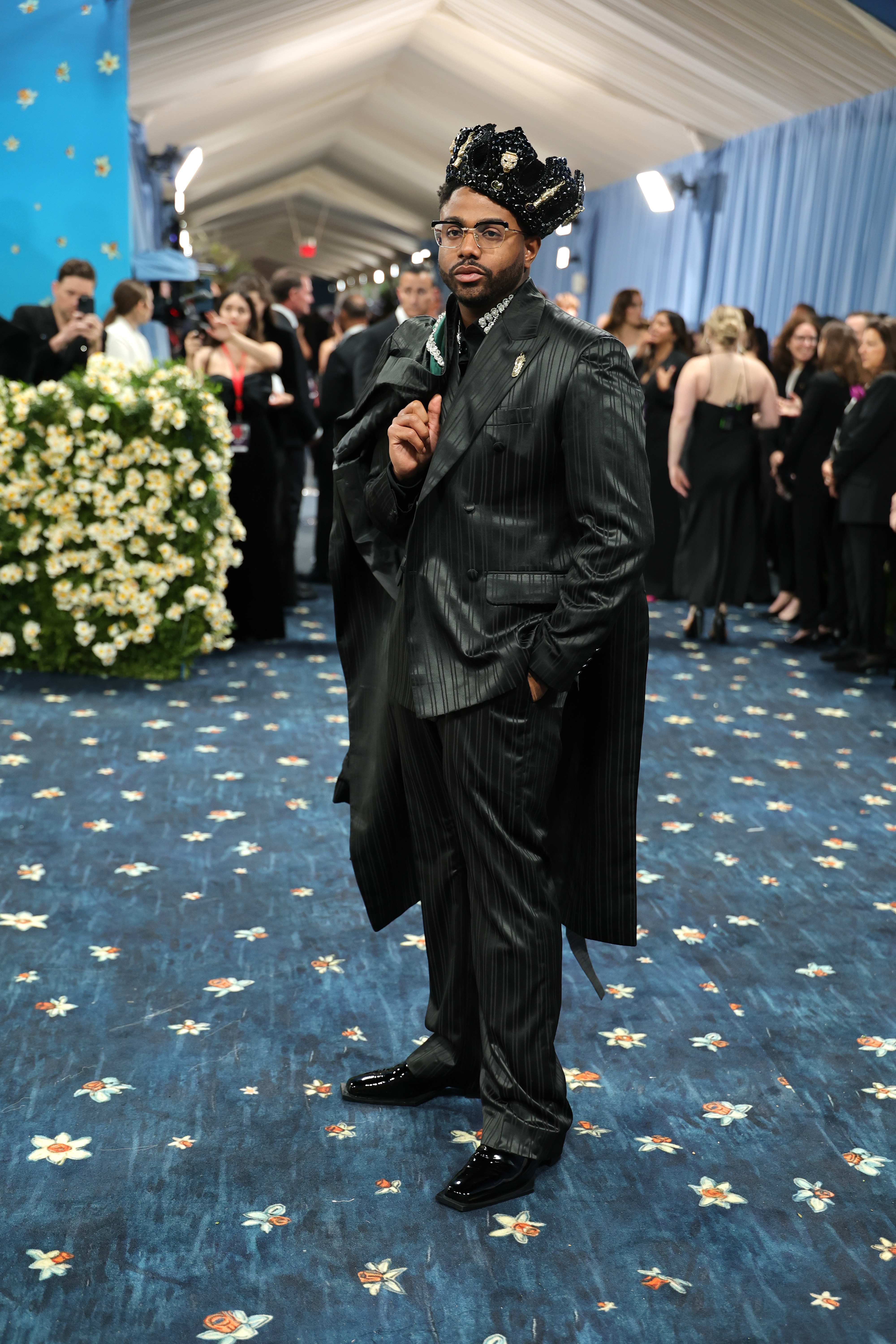 Kwame Onwuachi attends the 2025 Met Gala Celebrating "Superfine: Tailoring Black Style" at Metropolitan Museum of Art on May 05, 2025 in New York City. (Photo by Dia Dipasupil/Getty Images)