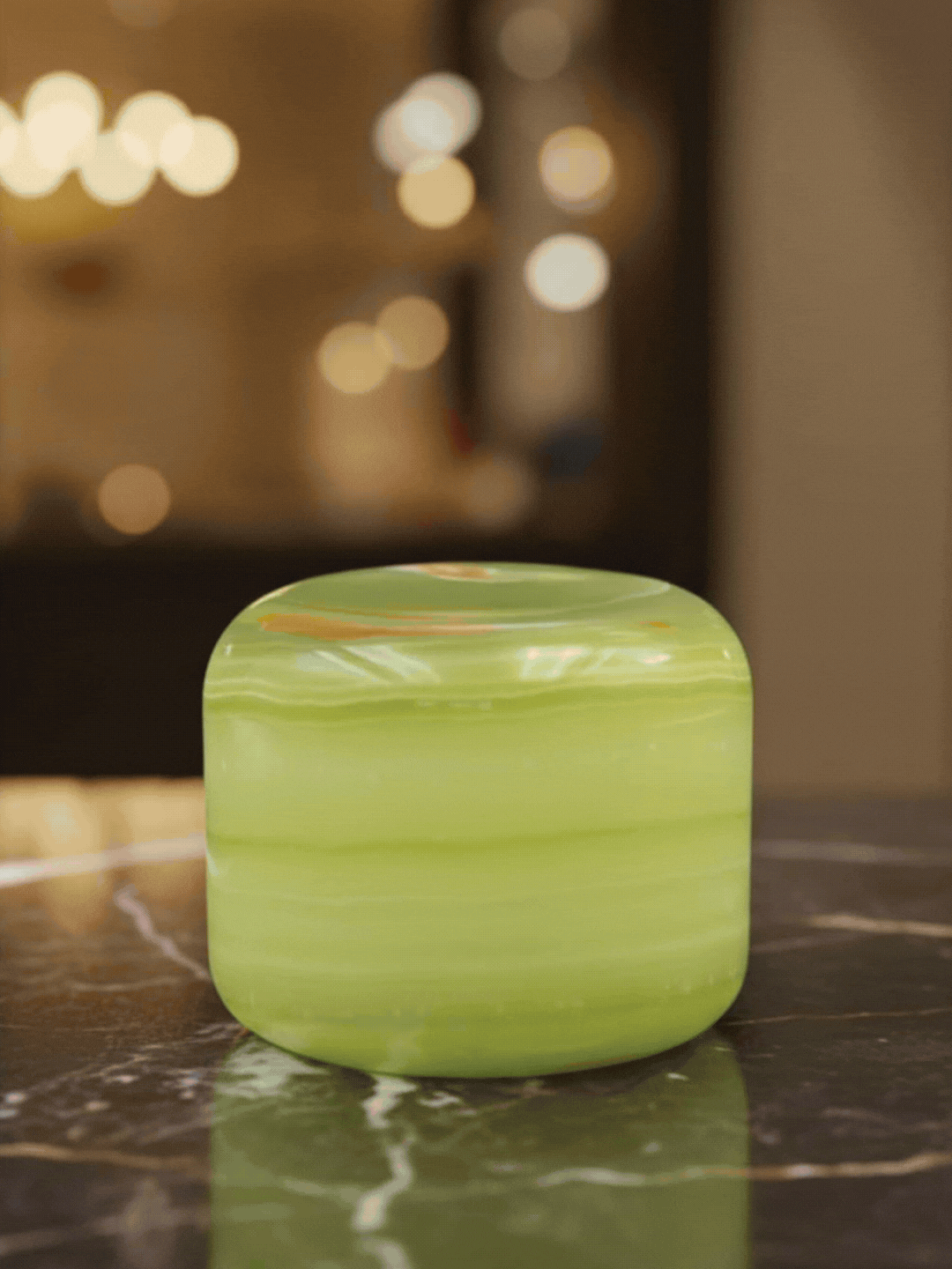 A green marble tap lamp from Marmor on Amazon