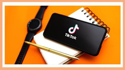 Why is TikTok limiting screen time? Pictured: In this photo illustration a TikTok logo seen displayed on a smartphone