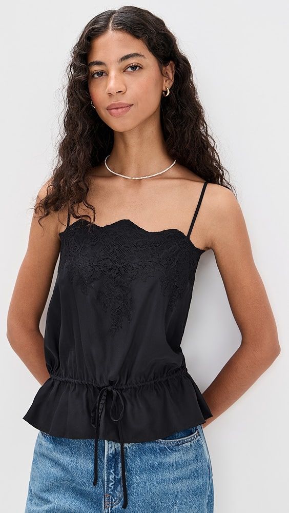 Reformation Silvia Silk Top