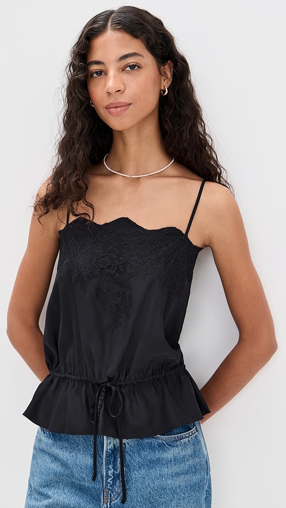 Reformation Silvia Silk Top