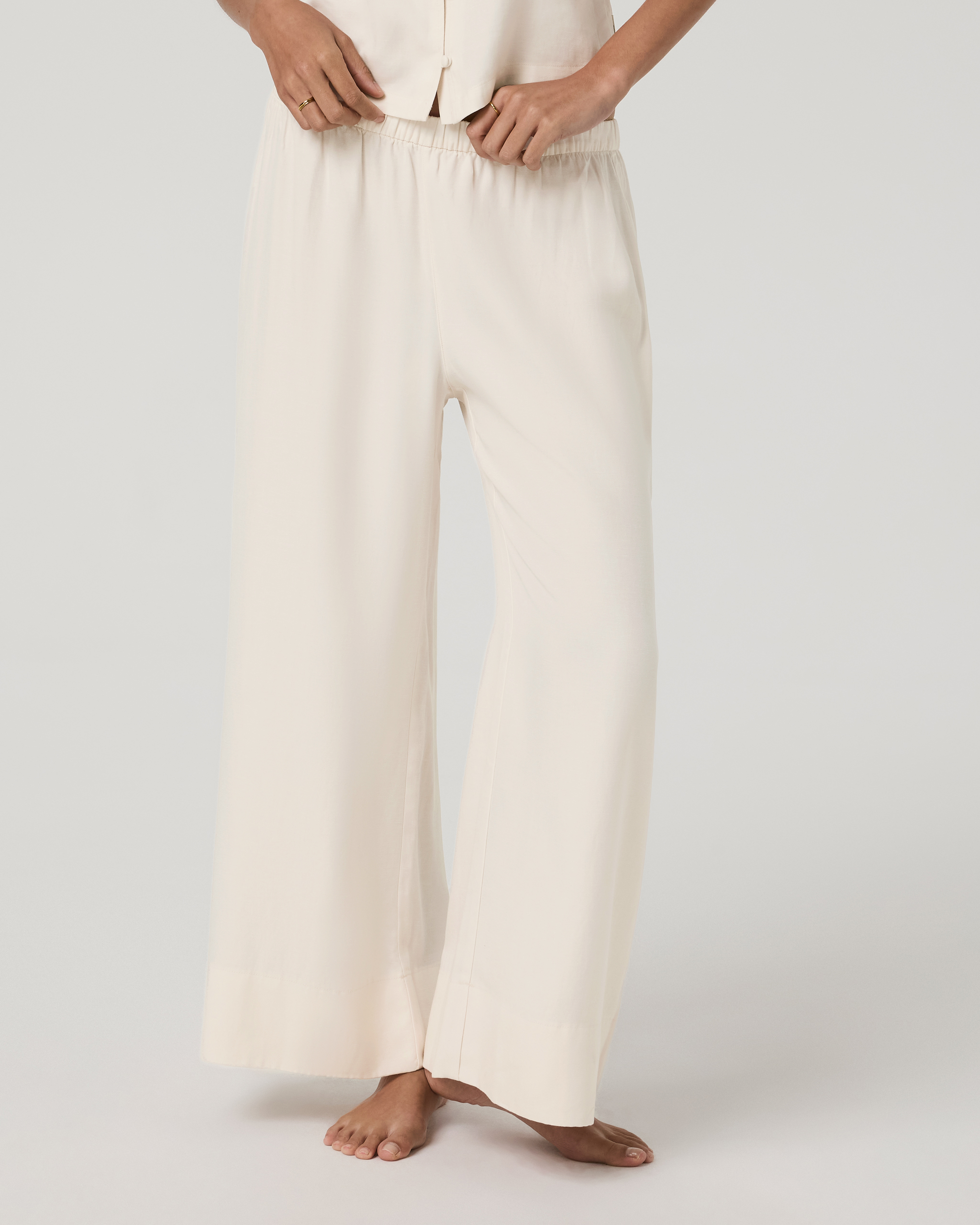 Trestles Twill Crop Wideleg Pant - Natural - Xxs