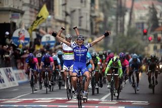 Pozzato celebrates