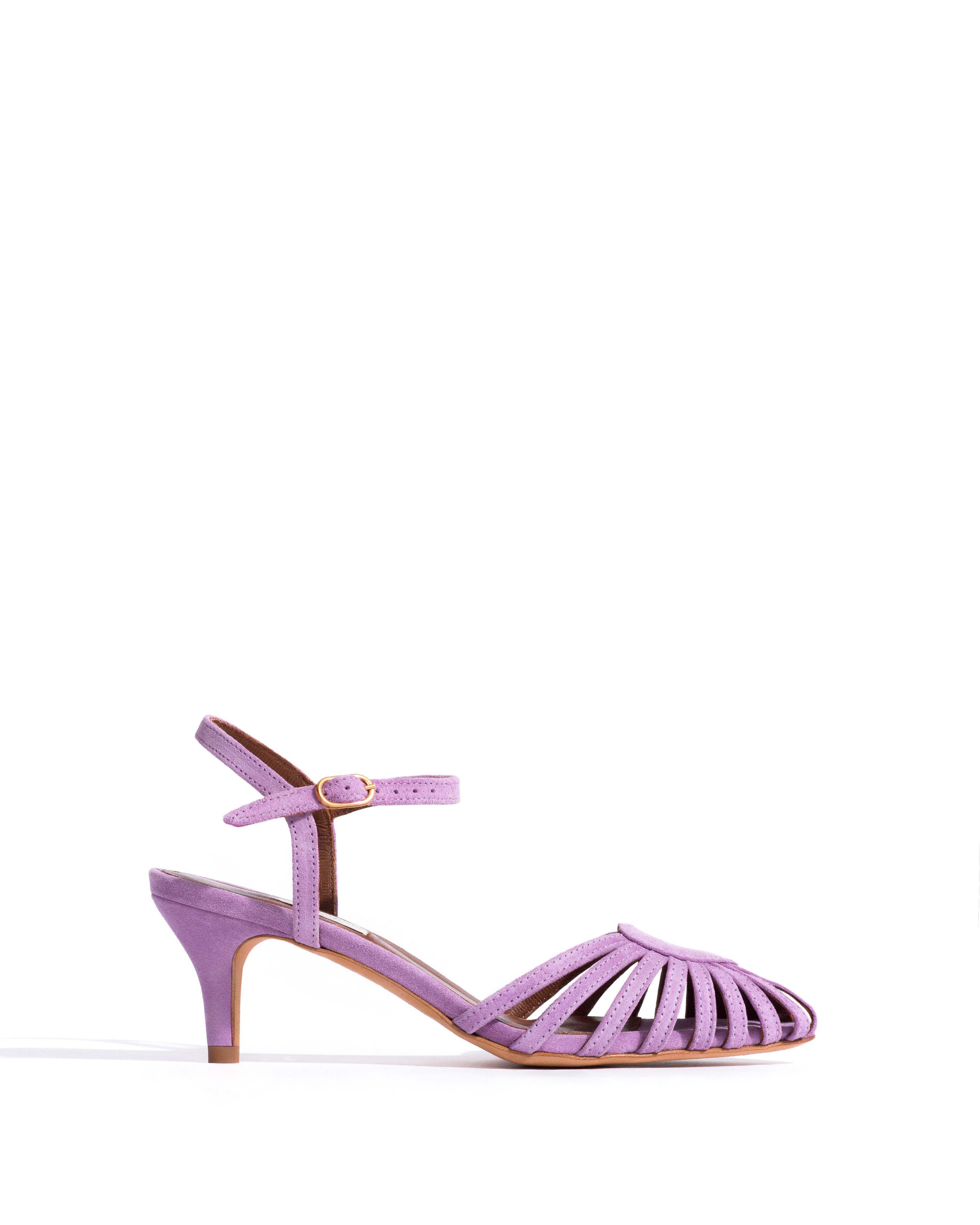 Keesha 55 Calf Suede Lavender Ice