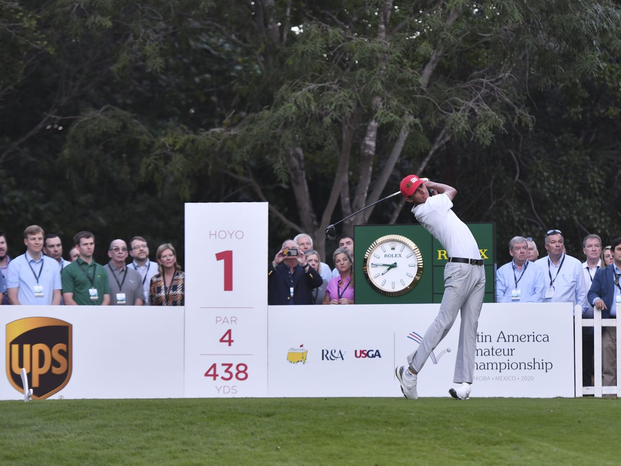 Luis Gerardo Garza of Mexico hits opening tee shot of 2020 LAAC