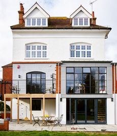 Modern extension and crittall style windows added to Victorian villa