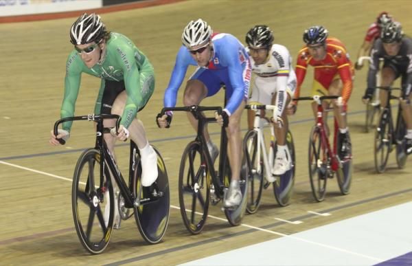Martyn Irvine (Ireland) in the men's Omnium scratch race.