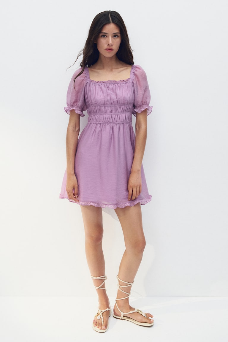 Smock-Detail Dress