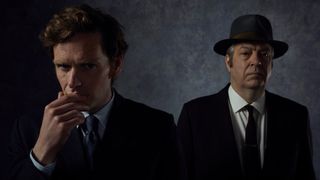 SHAUN EVANS as Endeavour and ROGER ALLAM as Fred Thursday