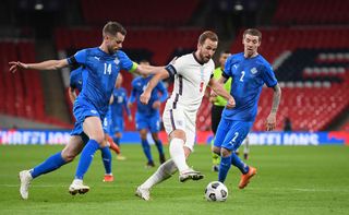England boss Gareth Southgate praised Harry Kane for the way he led the side against Iceland