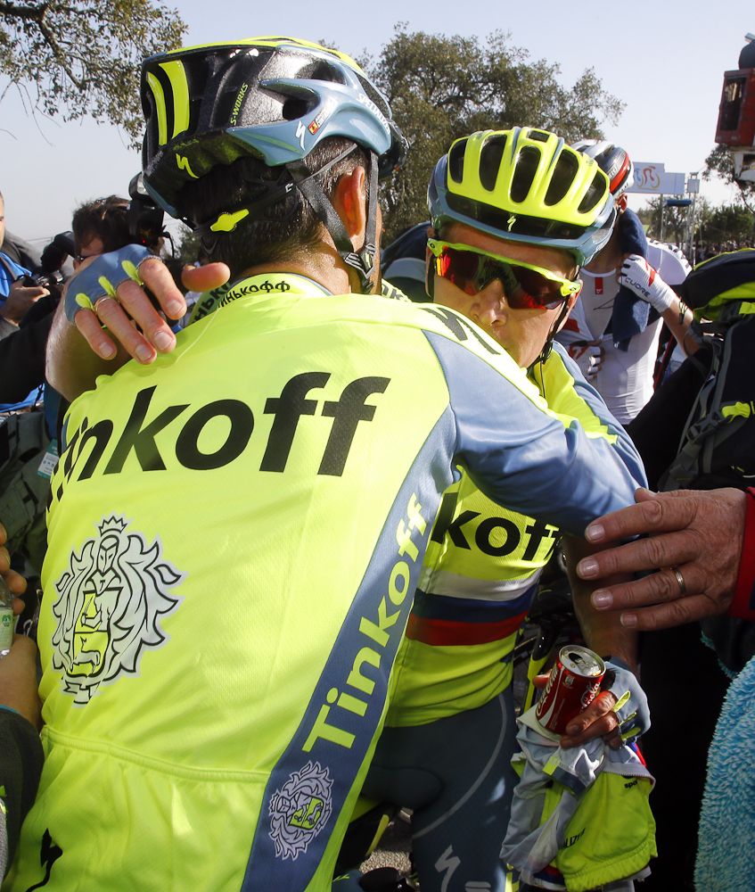 Alberto Contador after winning the final stage at Algarve.