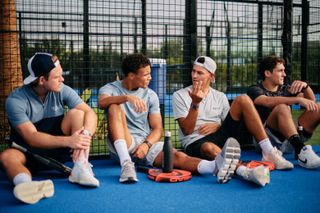 Padel tennis players wearing Reflo apparel