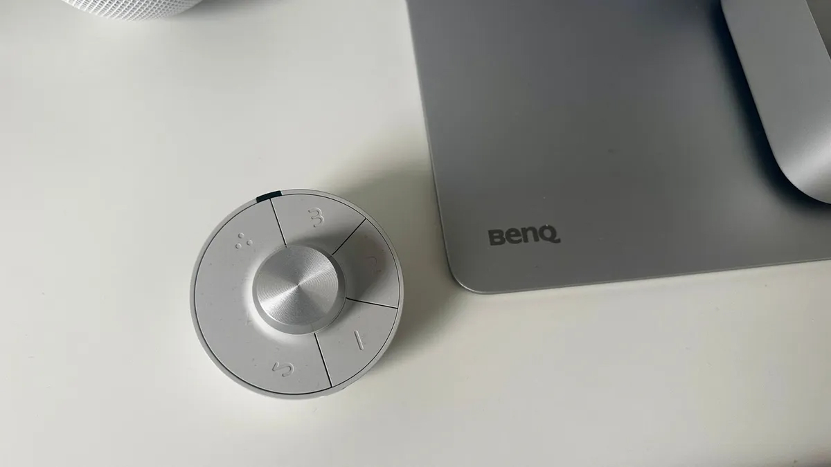 Two shots of a BenQ monitor.