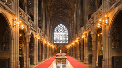 Reading room in John Rylands Library, Manchester