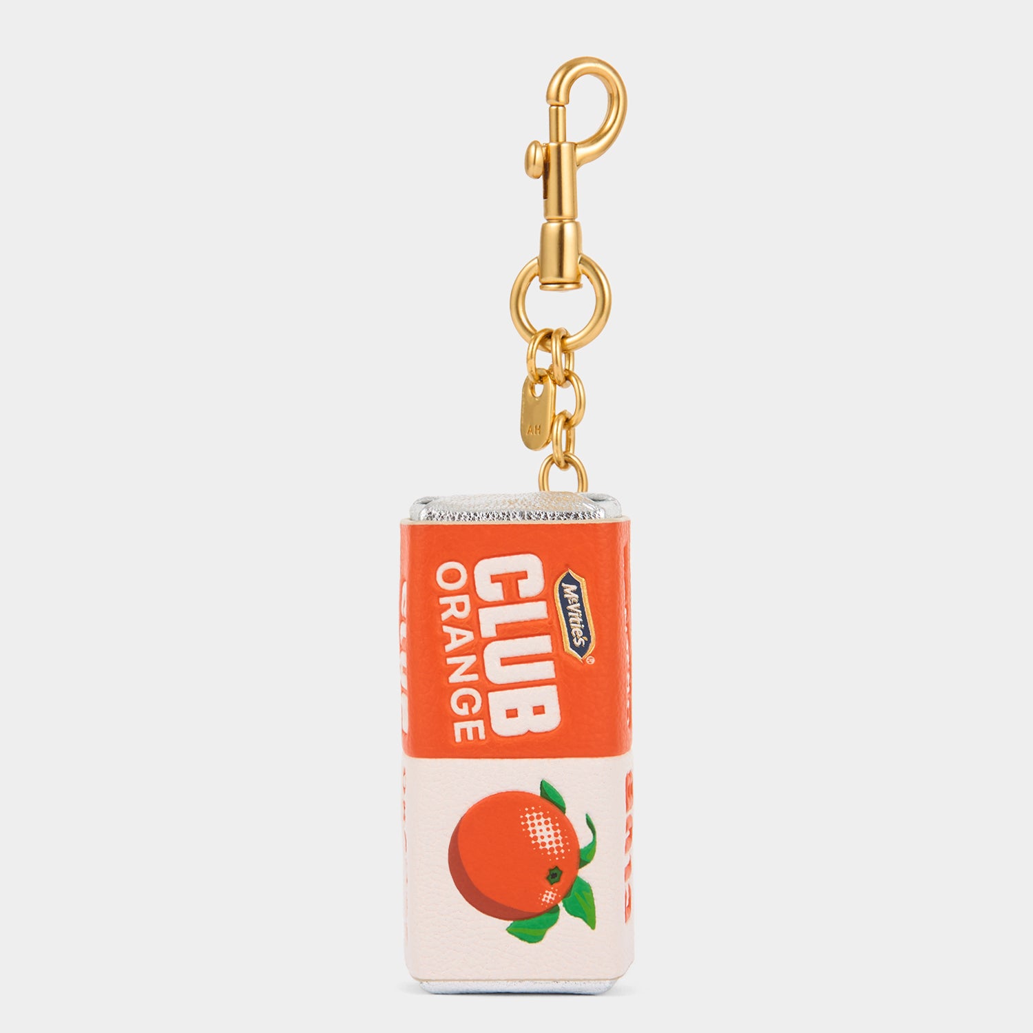 Anya Brands Mcvitie&#039;s Club Orange Charm | Capra Leather in Clementine Orange