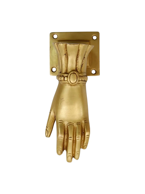 Gold Brass Hand Door Knocker