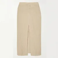 NANUSHKA Raja ruched linen midi skirt, was £295.50, now £147.50 (50% off) at Net-A-Porter