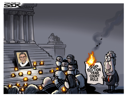 Political Cartoon U.S. McConnell Ginsburg Congress SCOTUS