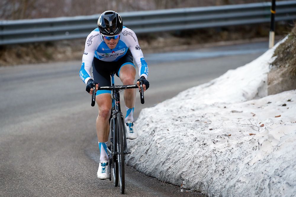 Ben Hermans climbs to the finish of stage 4 at Tirreno-Adriatico