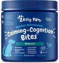 Zesty Paws Senior Advanced Calming &amp; Cognition Soft Chews for Dogs
RRP: $35.97 | Now: $25.18 | Save: $10.79