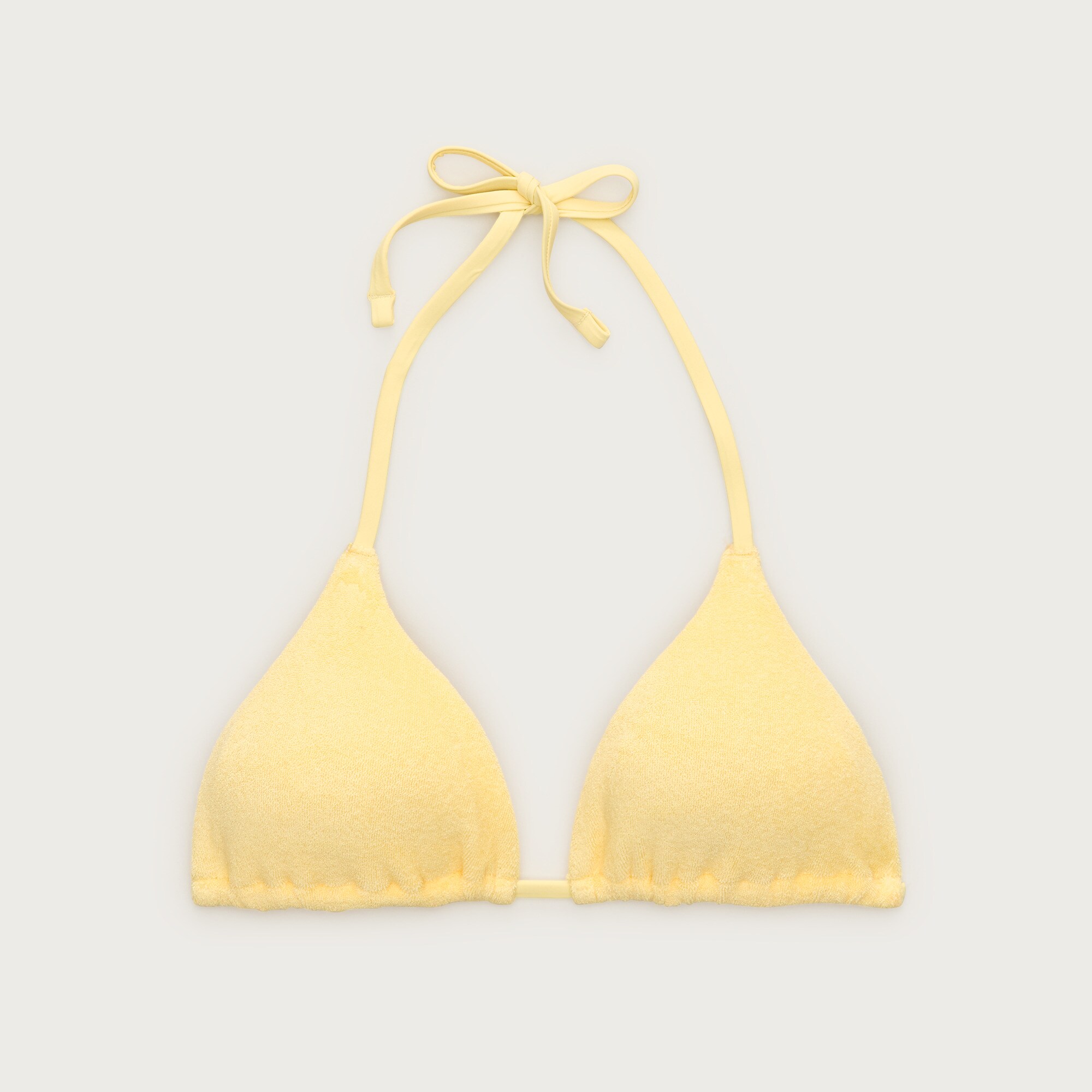 String Bikini Top in Towel Terry