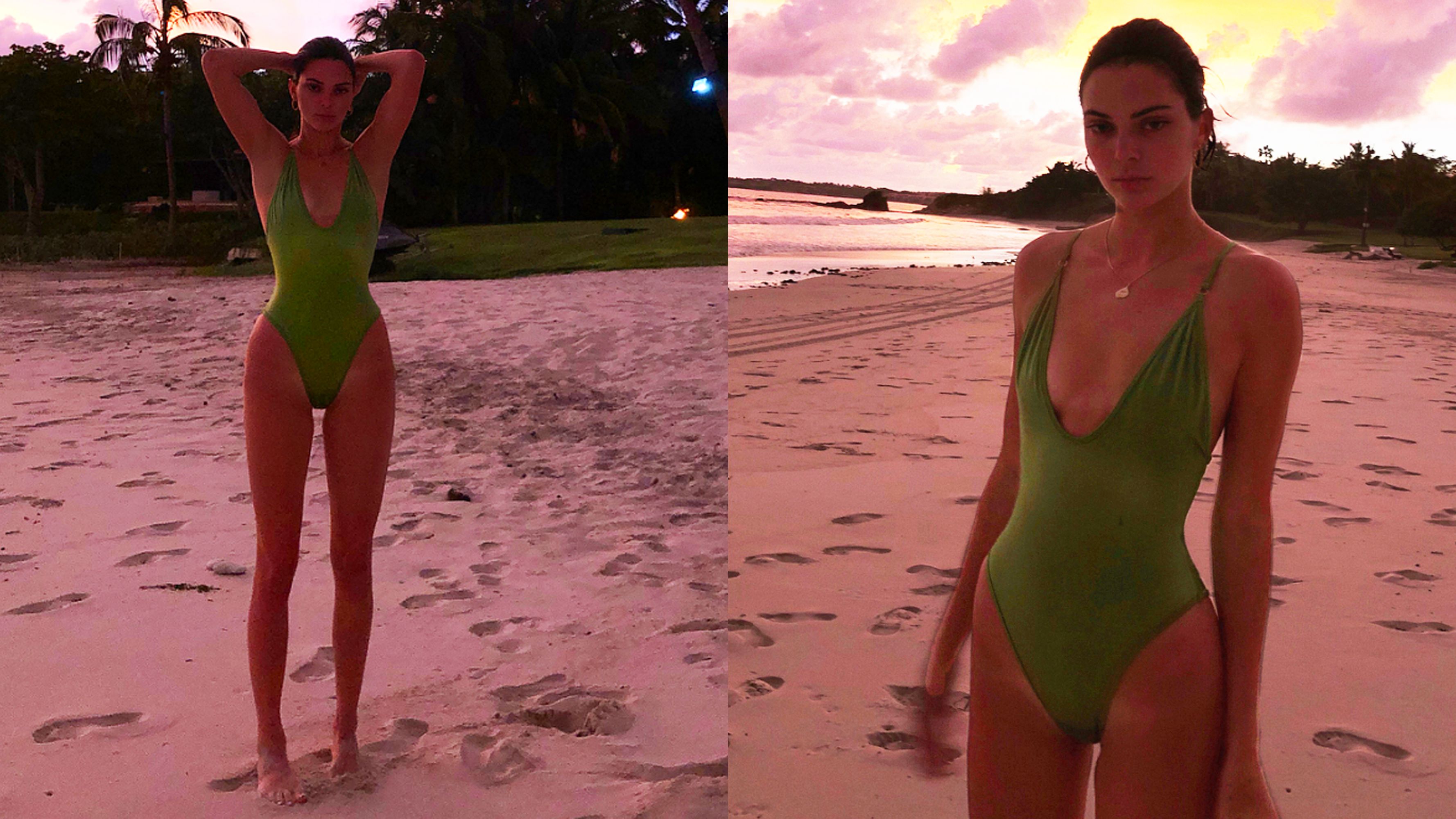 Kourtney Kardashian's Plunging One-Piece Swimsuit Featured the