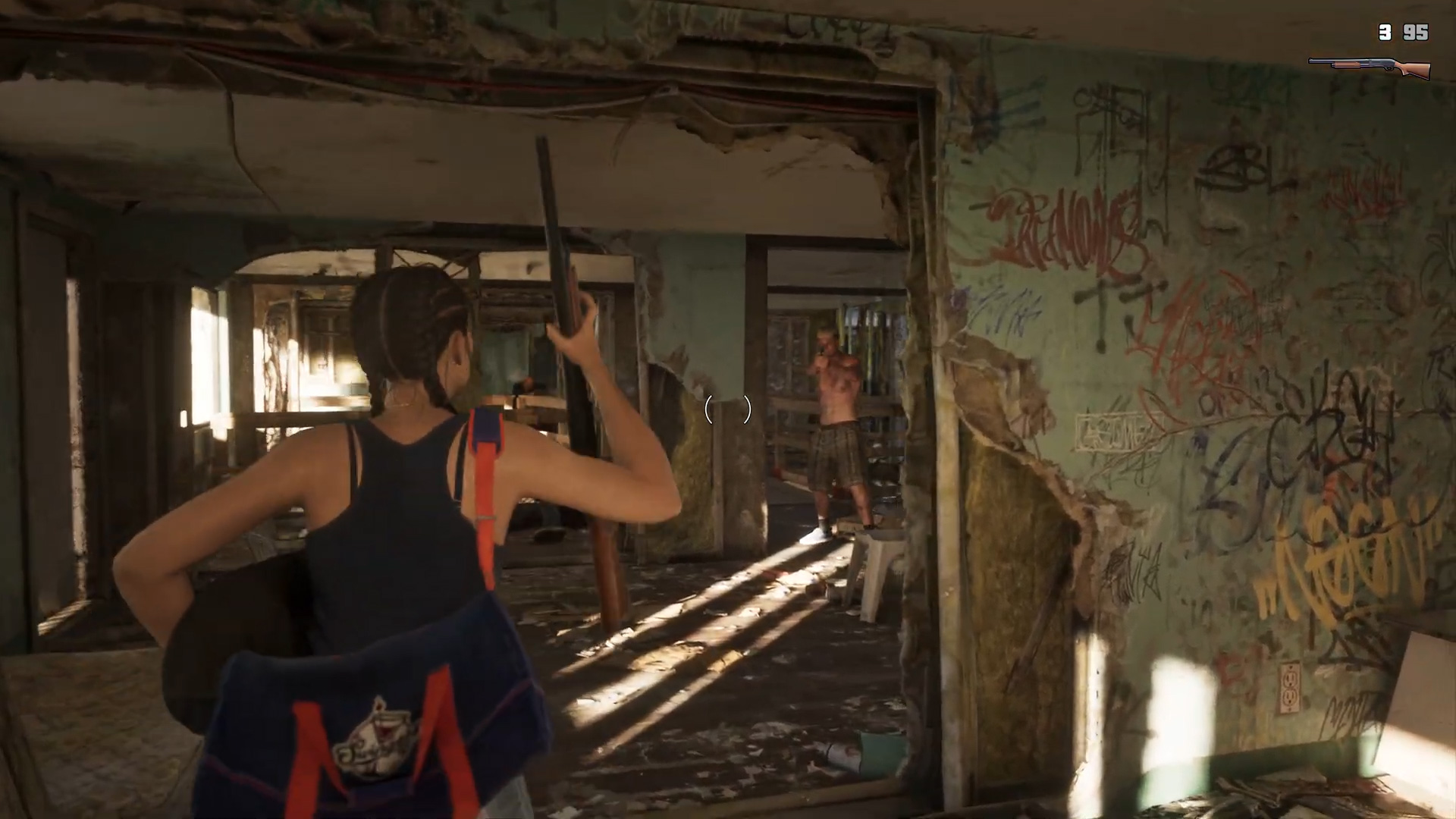 Pump Action Shotgun, one of the GTA 6 weapons seen in the Extended Look footage