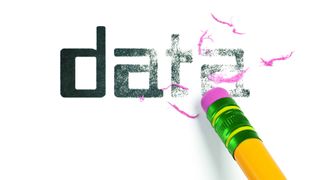 Data wipe with pencil eraser