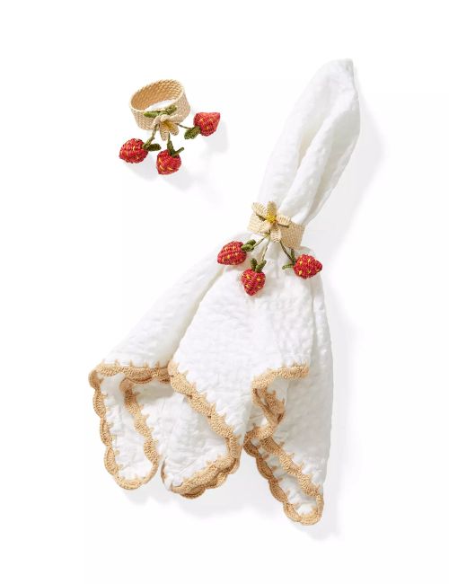 Strawberry Handwoven Napkin Rings