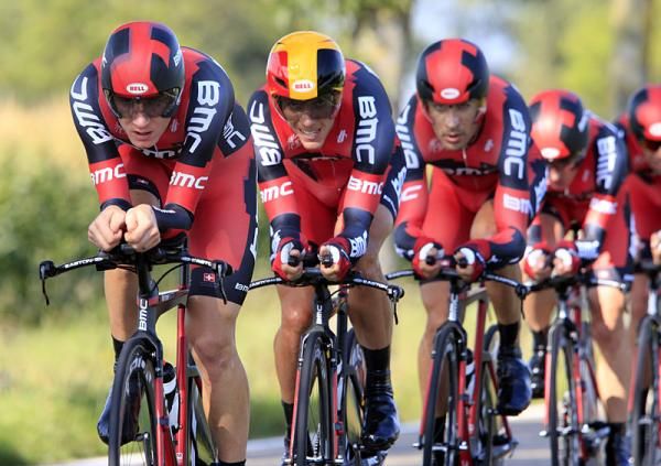 Alessandro Ballan, Philippe Gilbert, Taylor Phinney, Marco Pinotti, Manuel Quinziato and Tejay van Garderen (BMC)