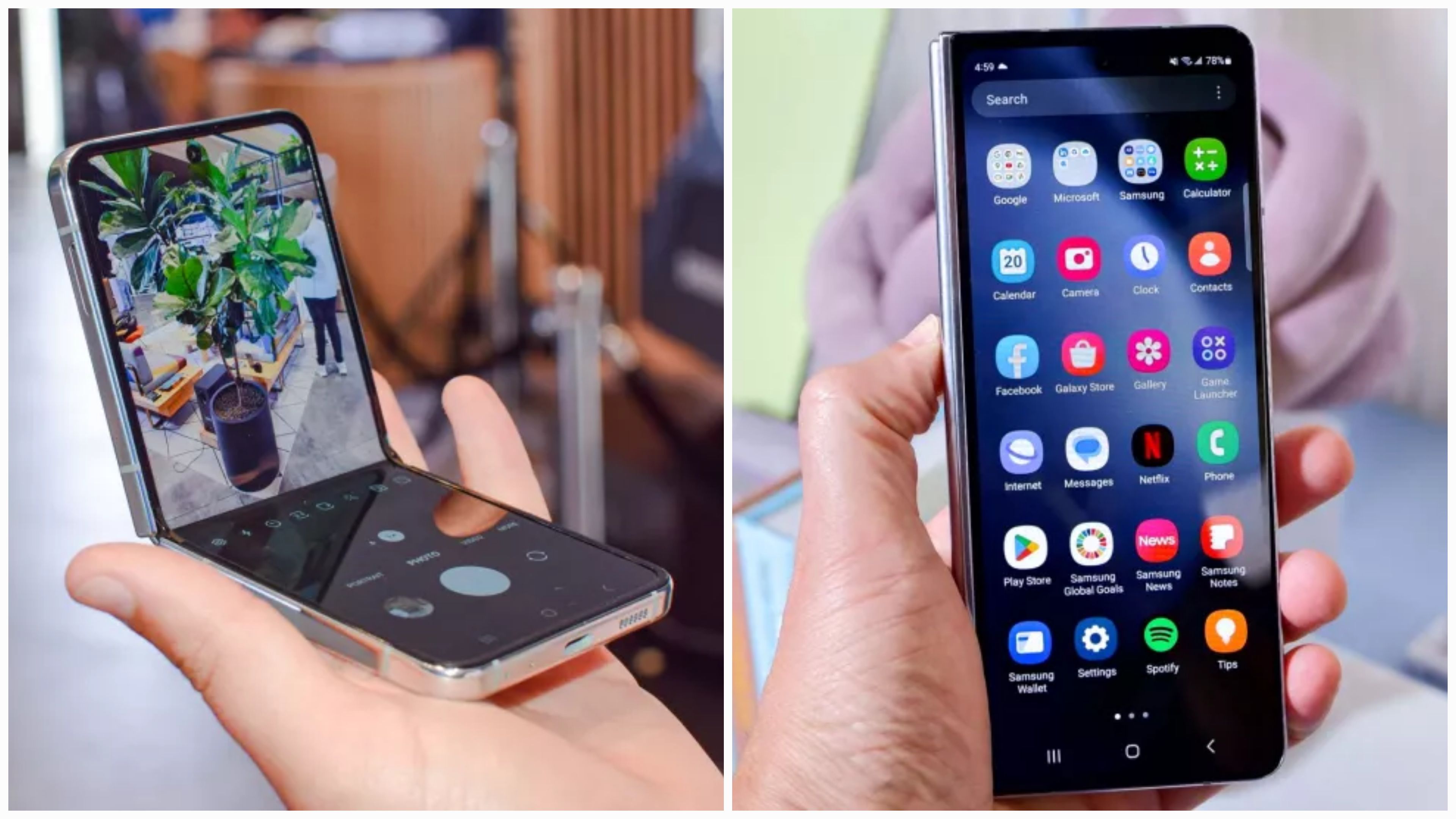 Samsung Galaxy Z Flip 5 contre Galaxy Z Fold 5.