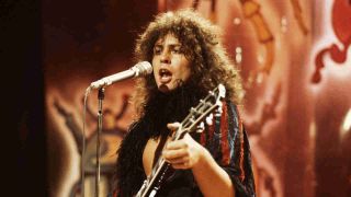 T. Rex’s Marc Bolan onstage at Top Of The Pops in 1973