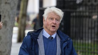 LONDON, UNITED KINGDOM - 2020/10/16: Stanley Johnson, the father of British Prime Minister Boris Johnson is spotted out and about in London. (Photo by Brett Cove/SOPA Images/LightRocket via Getty Images)