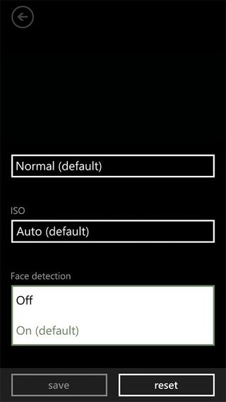 HTC 8X Face Detection Settings