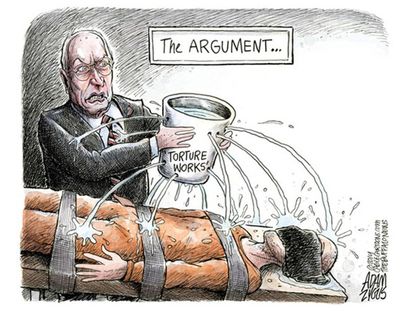 Political cartoon CIA torture report Cheney