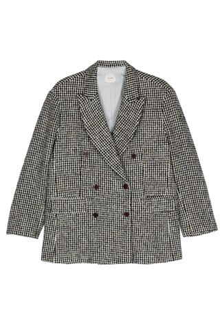 Houndstooth-Pattern Coat