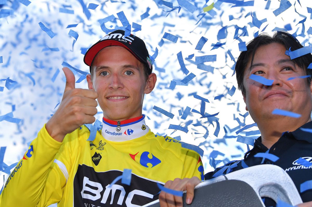 Dylan Teuns enjoying his first WorldTour win