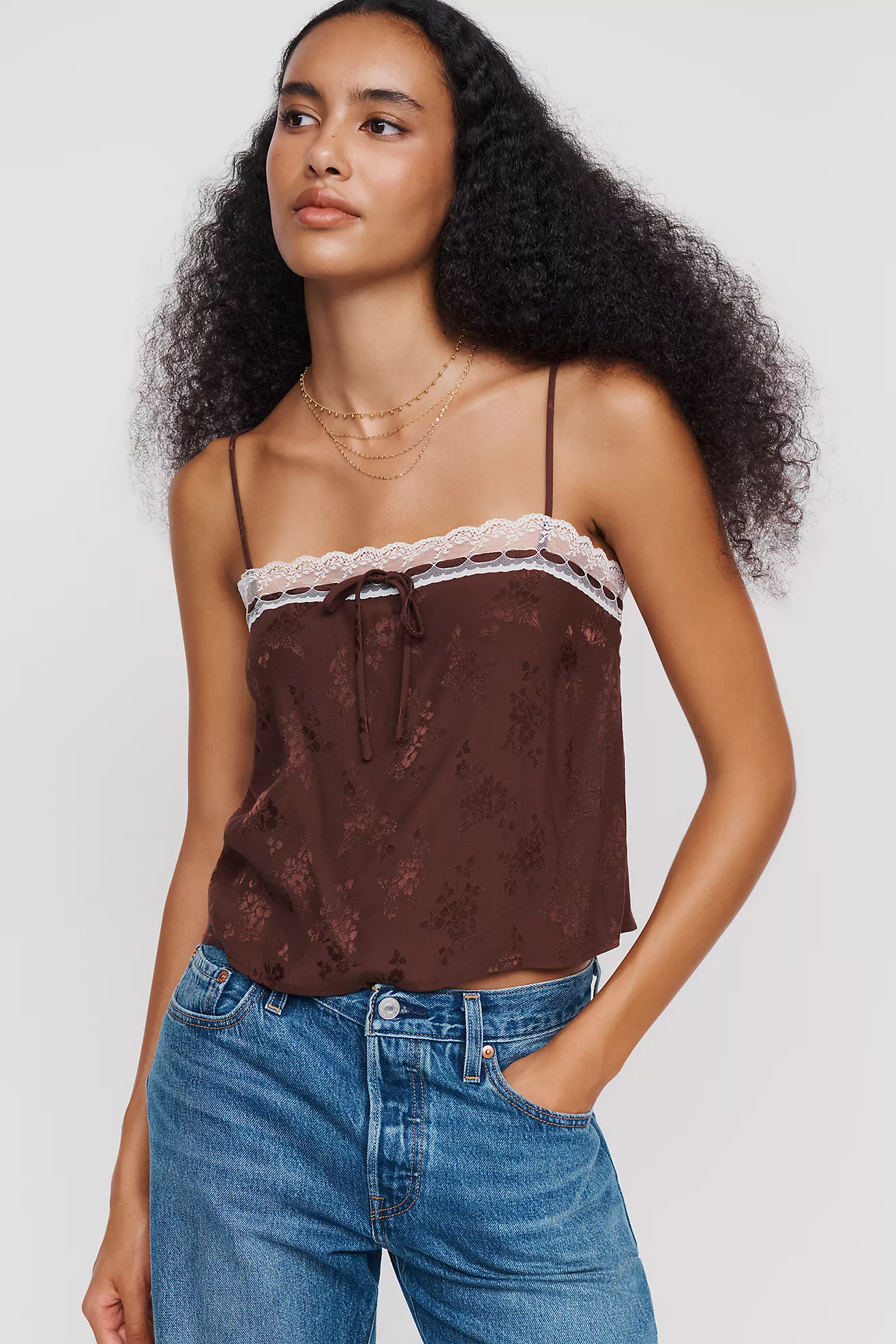 Wayf Lace-Trim Cami