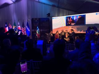Chilean President Michelle Bachelet at GMT Groundbreaking