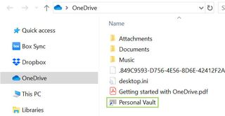 How to securely store files in OneDrive’s “Personal Vault”