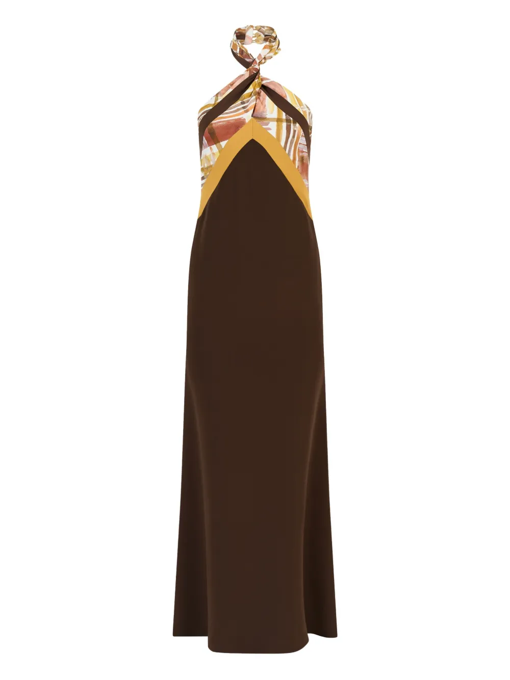 Twisted Halterneck Maxi Dress | 0