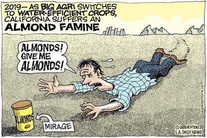 Editorial cartoon California drought