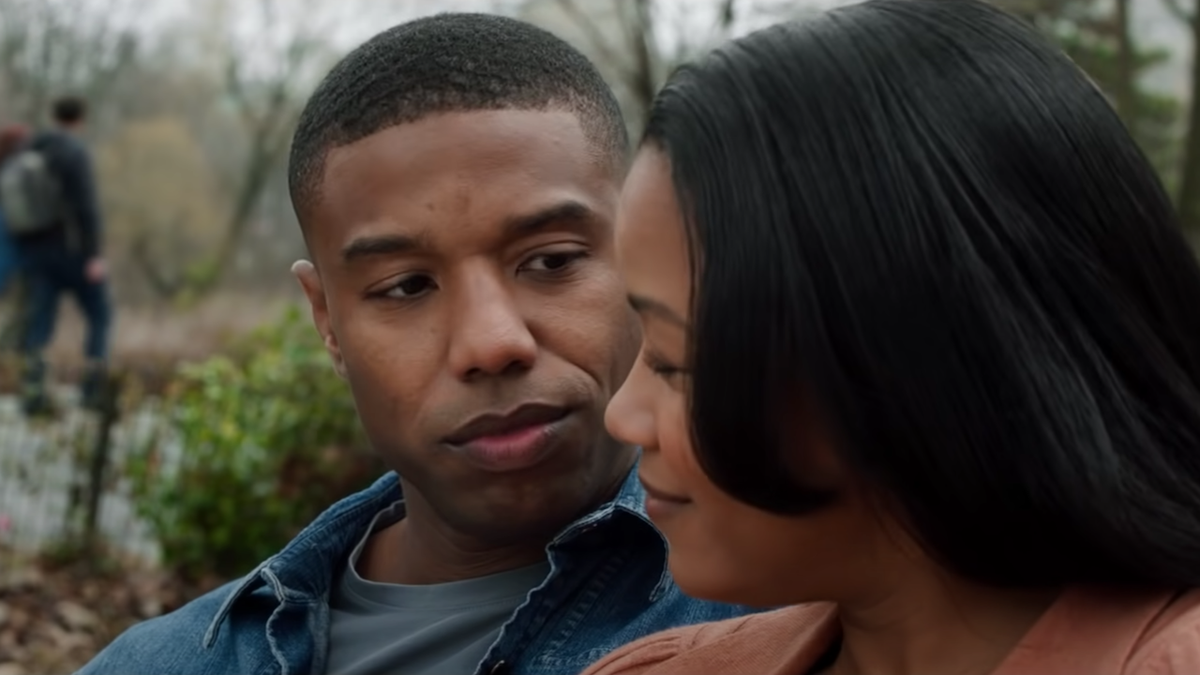 Michael B. Jordan and Chanté Adams play First Sergeant Charles Monroe King and Dana Canedy in A Journal For Jordan. 